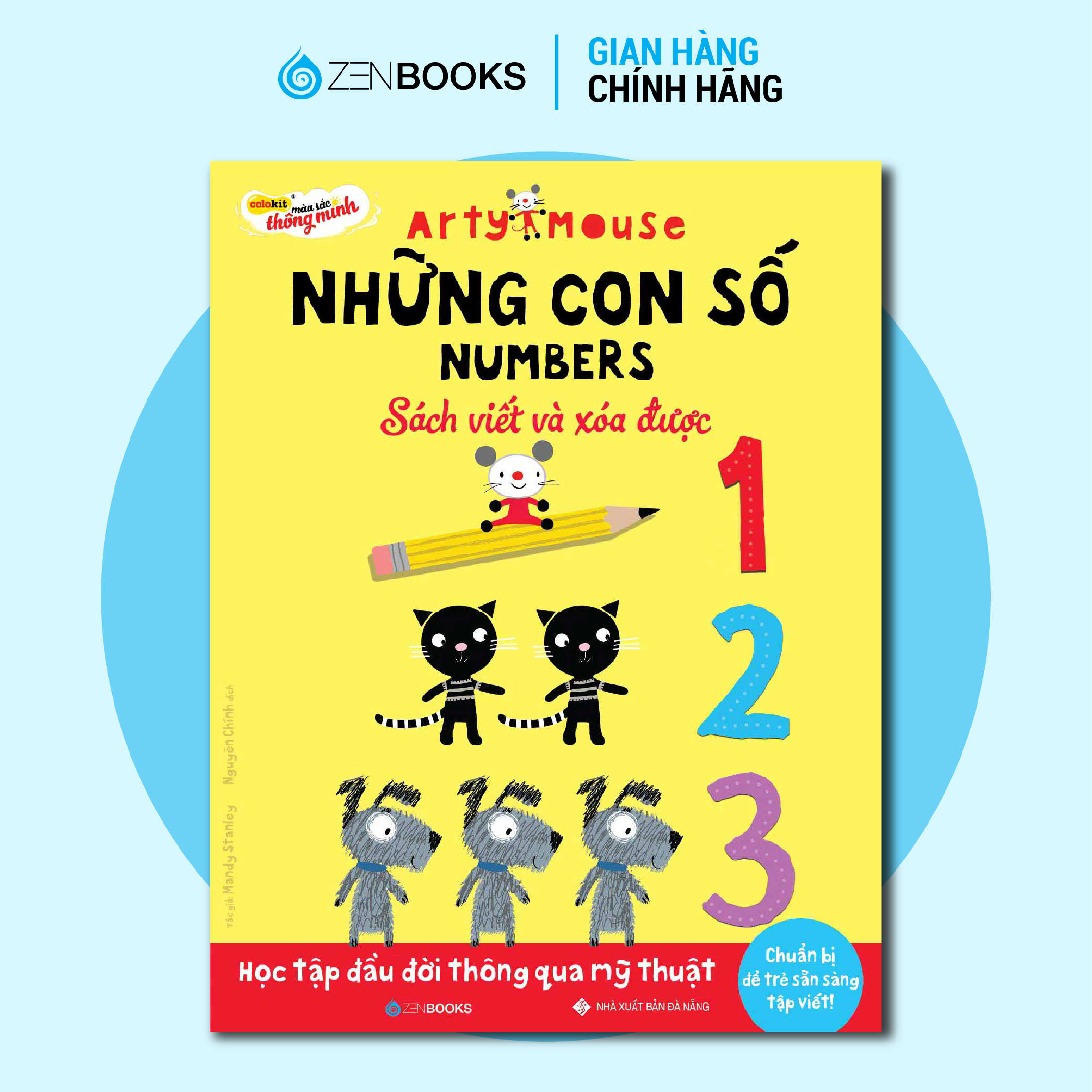 Arty Mouse - Những Con Số (Sách Viết Và Xóa Được)(Học Tập Đầu Đời Thông Qua Mỹ Thuật)