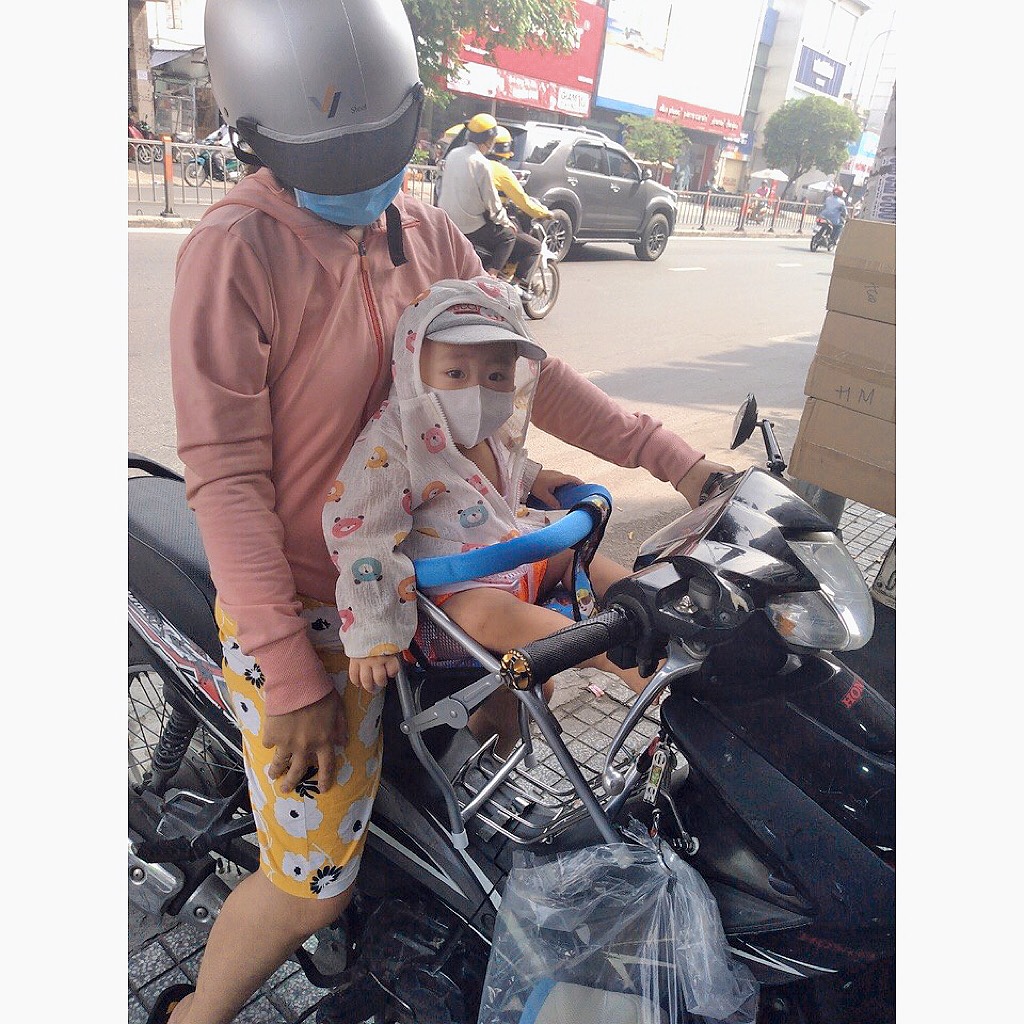 GHẾ NGỒI XE MÁY SỐ CHO BÉ , GHẾ SỐ XẾP SẮT SƠN TĨNH ĐIỆN