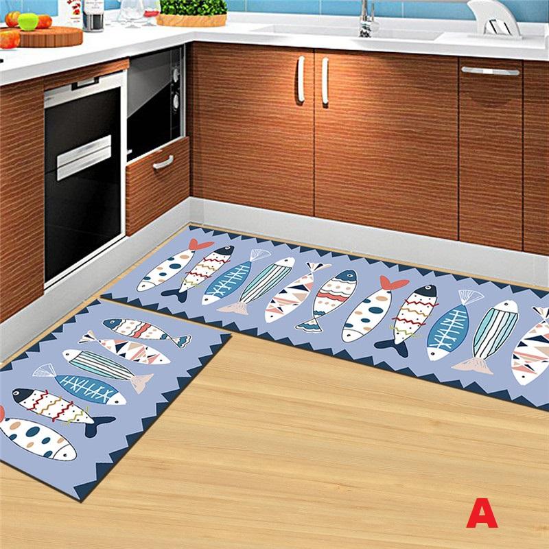 Bộ 2 Thảm Chùi Chân Chống Trượt 6 Kiểu Kích Thước 40x60 + 40x120cm
