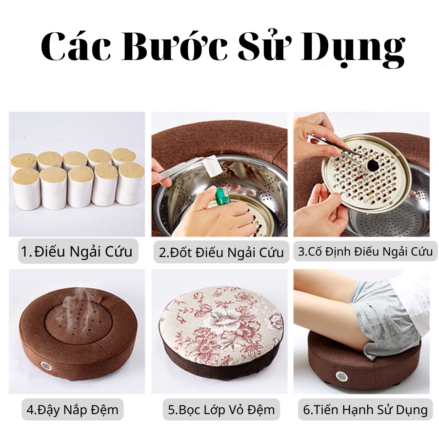 Đệm xông ngải cứu có nút điều chỉnh nhiệt. Đệm ngồi xông thảo dược-HỖ TRỢ ĐAU THẦN KINH TOẠ -HÀN LẠNH- TRĨ