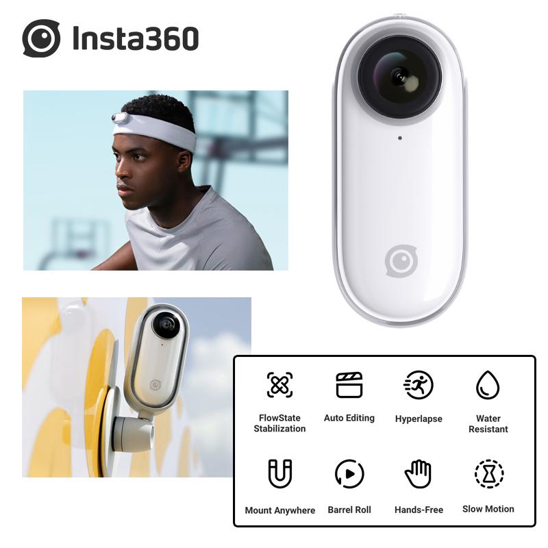 Insta360 Go Sport AI Action Camera Panoramic Panoramic 1080p Video Auto Chỉnh sửa Chỉnh sửa cho YouTuber Vlog cho iPhone Android