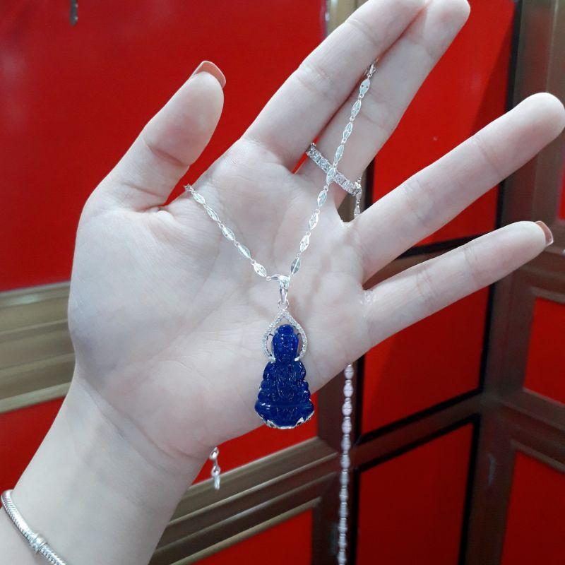 Dây chuyền bạc liền mặt Phật đá YN JEWELRY