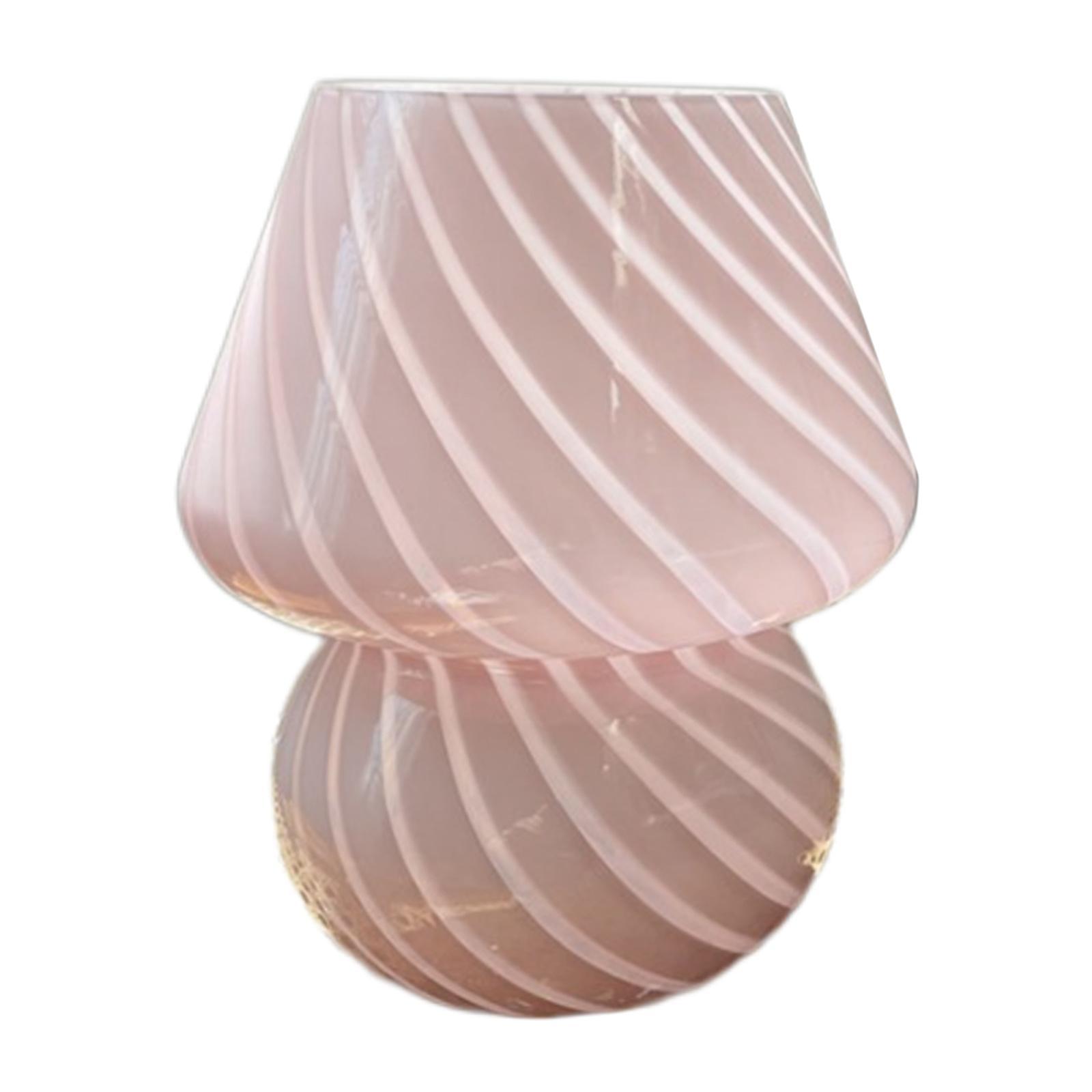 Table Lamp Bedroom Beside Glass Night Light USB Lamps