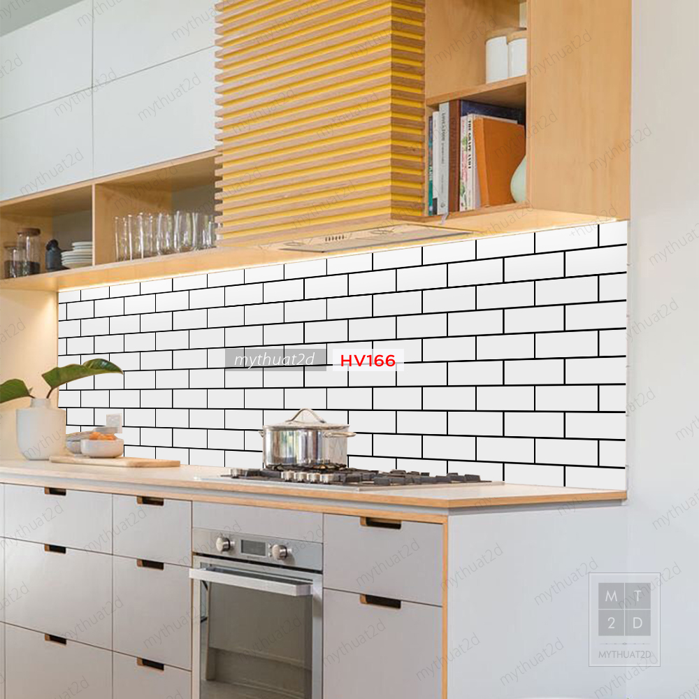 Decal gạch bông trang trí dán bếp, dán tường - mã HV166