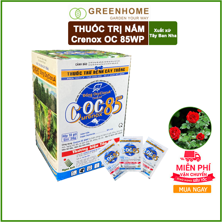 GÓI 20G CURENOX OC 85 WP - PHÒNG TRỊ NẤM BỆNH, DIỆT VI KHUẨN, TĂNG CƯỜNG THÊM VI LƯỢNG ĐỒNG GIÚP CÂY PHÁT TRIỂN TỐT, TĂNG NĂNG SUẤT VÀ CHẤT LƯỢNG