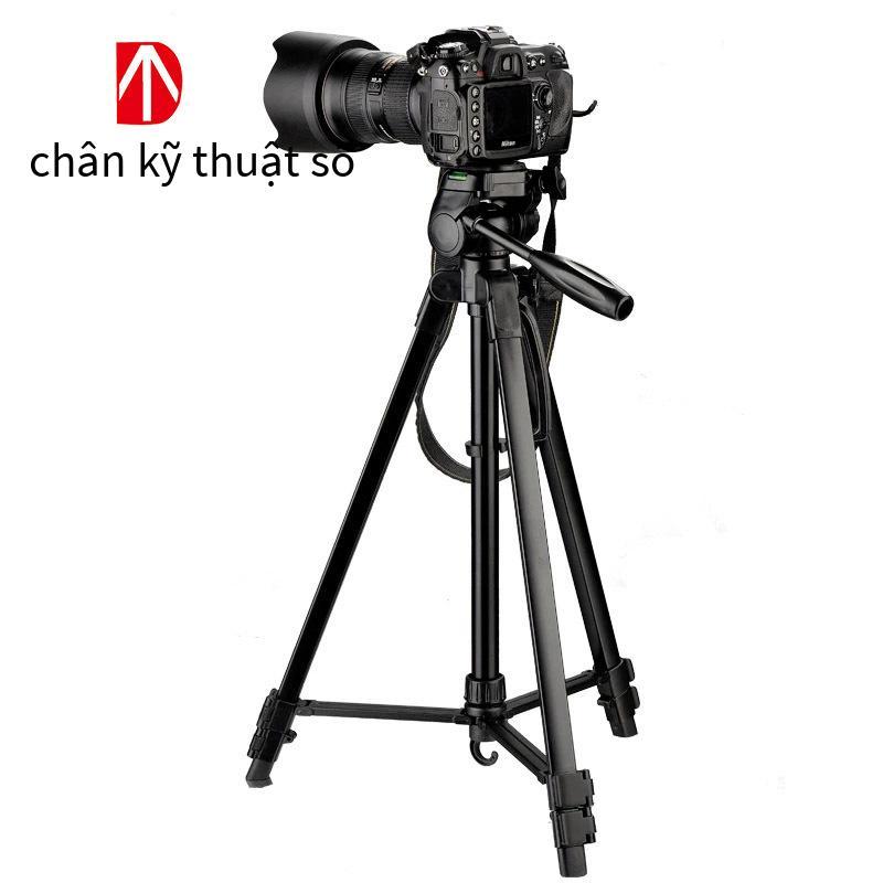 Khuyến mại jiejie chân máy di động SLR chân máy ảnh hợp kim nhôm DV chụp ảnh điện thoại di động khung đầu TR452