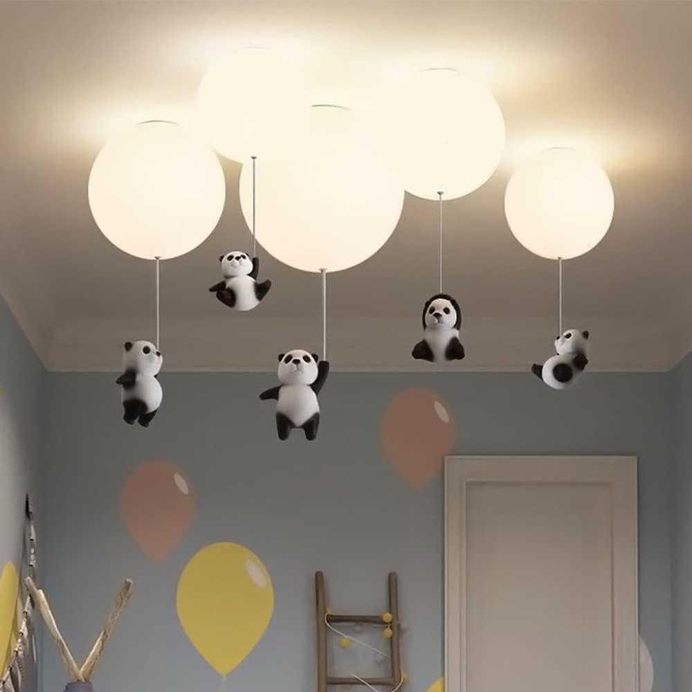 Đèn trần Bắc Âu Trẻ em Panda Đèn đèn trắng Hệ thống treo trẻ em gái Phòng ngủ Nội thất Đèn đèn chùm đèn chùm cho phòng chờ Cửa hàng trắng-5cm