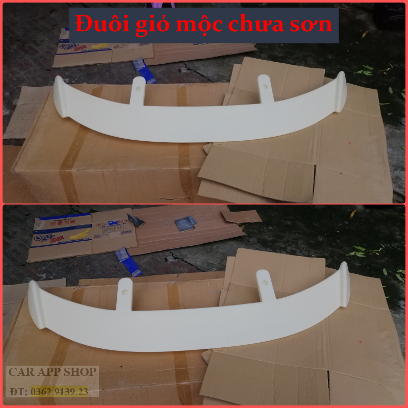 Đuôi Gió Thể Thao Cho Xe Kia Rio Hatchback , Cộc , 1 Đầu , Chất Liệu Nhựa ABS . Lắp Được Cho Tất Cả Các Đời Xe