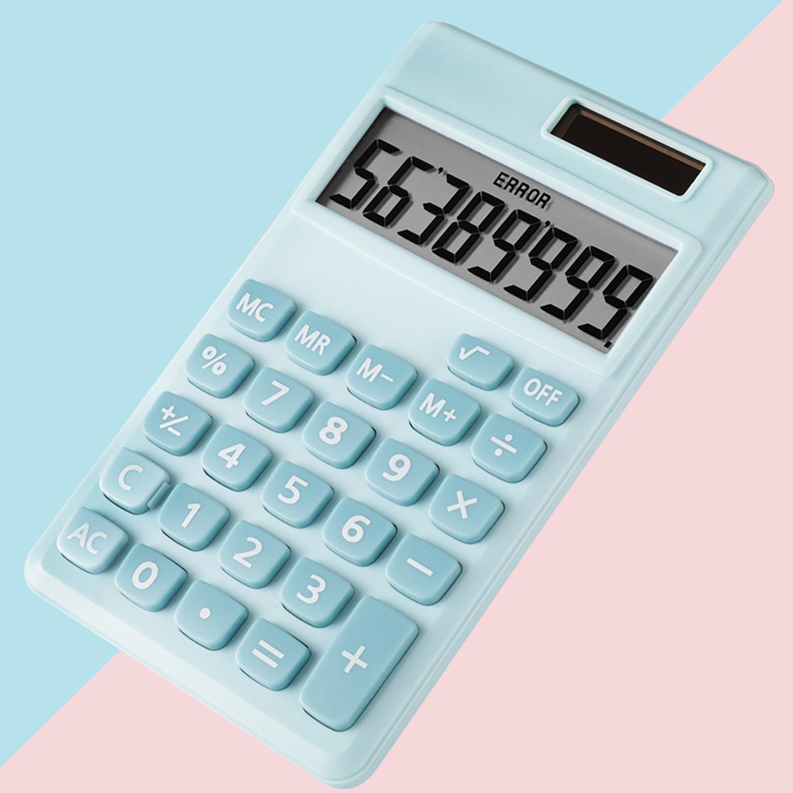 Portable Mini 8 Digit Calculator LCD Display Sensitive Button for Pink