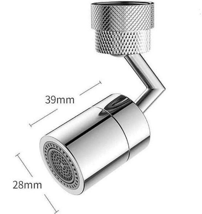 Đầu nối tăng áp xoay 720 độ thiết kế thông minh lắp vòi nước chậu rửa bát chén inox