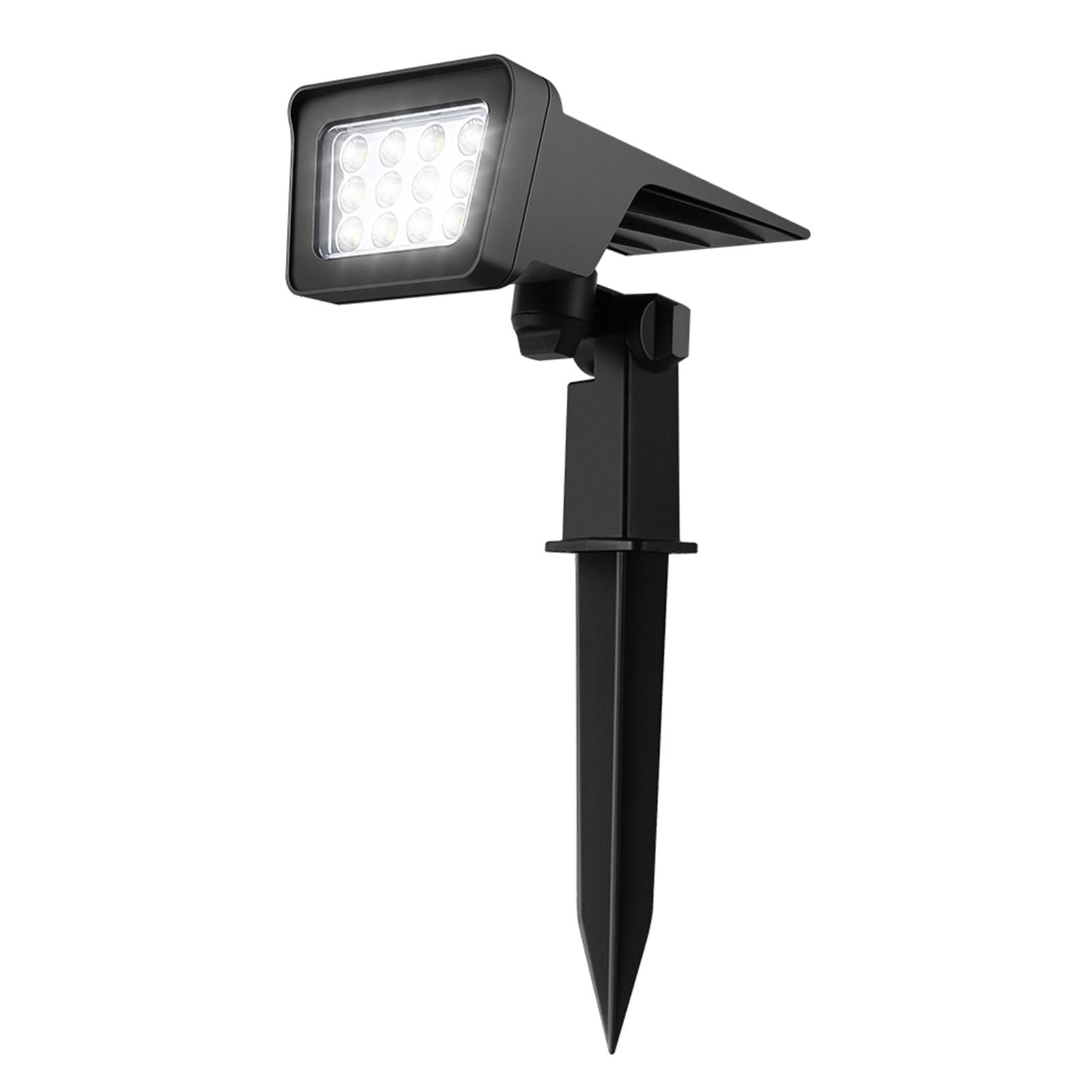 Đèn chiếu tiểu cảnh năng lượng mặt trời với 12 hạt đèn LED cung cấp ánh sáng LED sáng. Tích hợp pin sạc 2200mAh để lưu trữ năng lượng