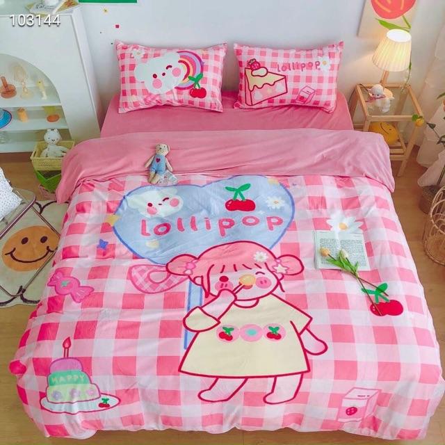 Set Nỉ Nhung CảToon 5D Hàng Nhập Khẩu Cao Cấp 4 Món Dành cho Bé Hình Ngộ Nghĩnh