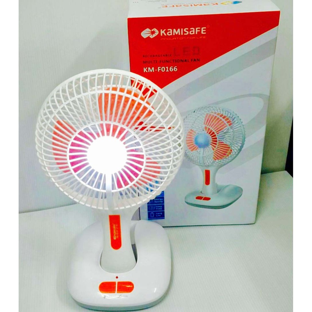 Quạt tích điện ông tây 2 trong 1, có đèn, 2 chế độ gió, kiêm sạc dự phòng gấp gọn - Hàng Chính hãng MINIIN