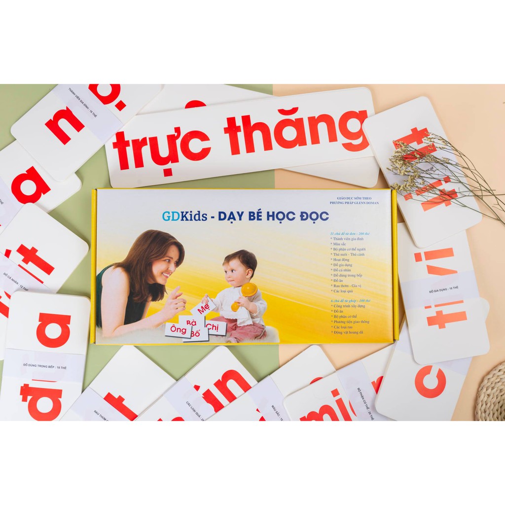 Combo Bộ Thẻ Flashcard Nâng Cao Cho Bé - Bộ 300 Thẻ Tiếng Việt + Bộ 109 Thẻ Toán + Bộ 300 Thẻ Thế Giới Xung Quanh