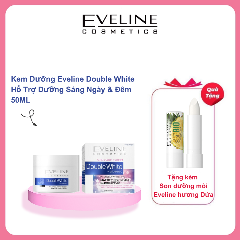 [Deal 99k] Kem Dưỡng Eveline Double White Hỗ Trợ Dưỡng Sáng Ngày &amp; Đêm 50ML