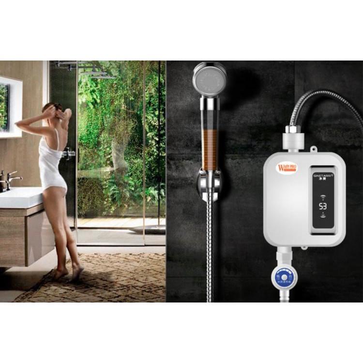 Máy tắm nước nóng lạnh công suất cao 3500W NanoShower Kèm Vòi và Dây Nước - AsiaMart