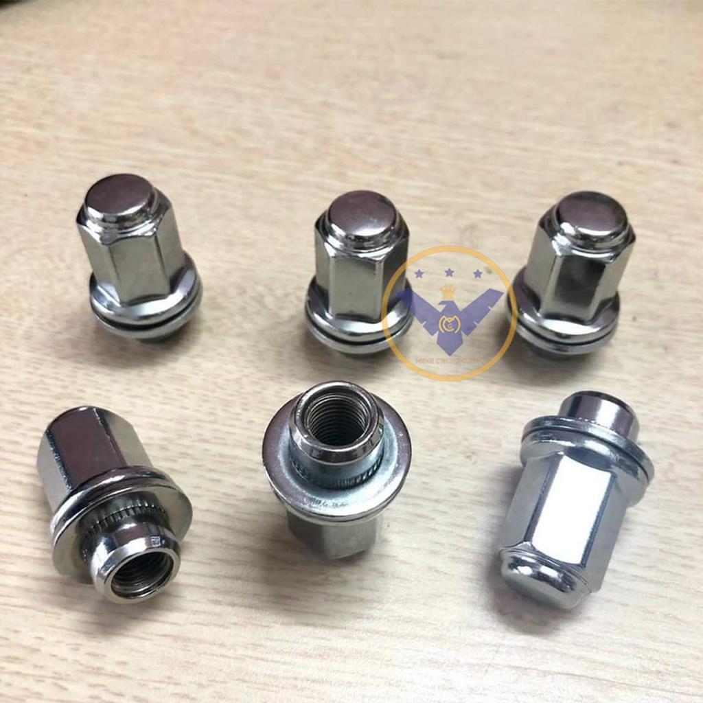 Ốc đúc nguyên khối, ốc lazang bánh xe Toyota Innova size 21, ren 1.5, M12