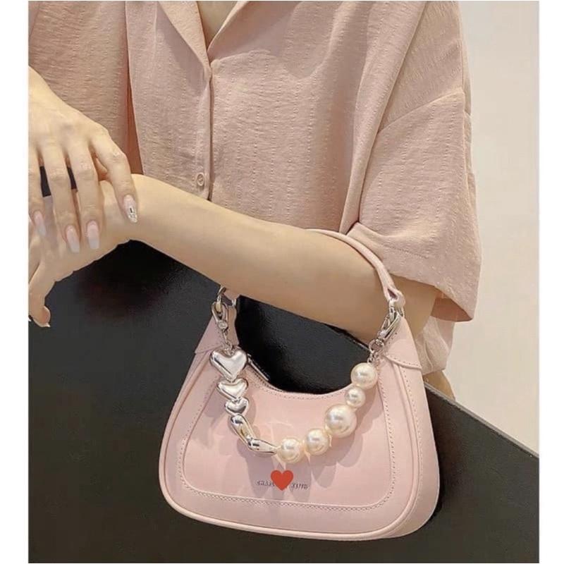 Túi Ngọc Hộp Nơ Hồng Zize 20cm xách tay sang chảnh hàng chuẩn loại 1
