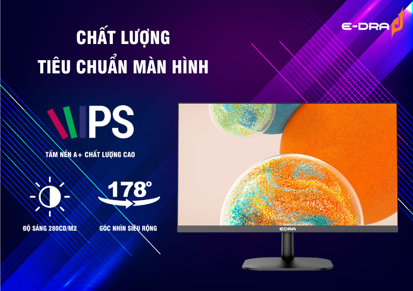 Màn hình máy tính gaming E-Dra EGM24F100P 24 inch FullHD 100hz - Hàng chính hãng