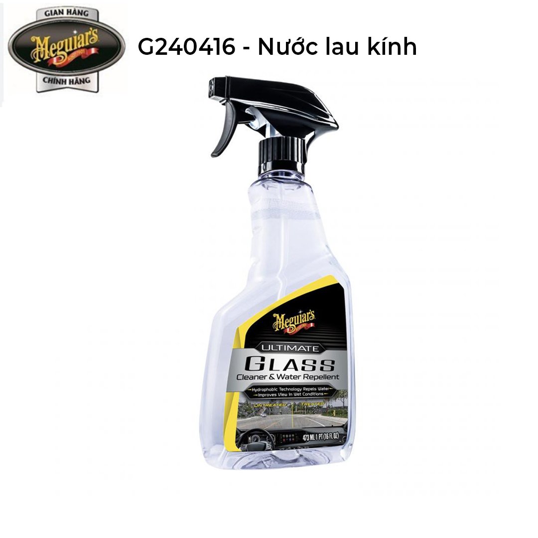 Combo Meguiar's Vệ sinh, làm sạch kính (tăng cường chống bám nước) đơn giản tại nhà (4SP), CB2405