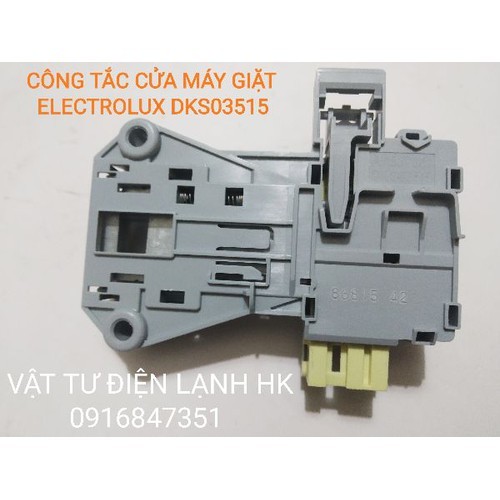 Công tắc khoá cửa dùng cho máy giặt Electrolux 3 chân inverter - Khóa cửa MG Elec in DKS10628 DKS03515 vuông dẹt