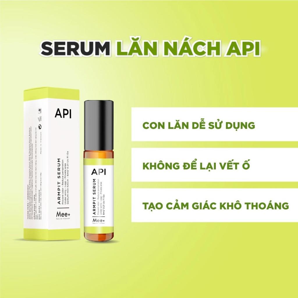 Son Nách API - Serum Khử Mùi Hôi Nách, Lăn Trắng Nách Mee Natural Giảm Thâm Ngăn Tiết Mồ Hôi 6ml