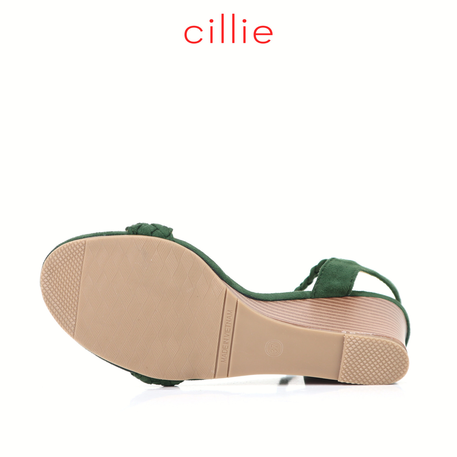 Giày sandal nữ quai bính đế xuồng cao 8cm Cillie 1214