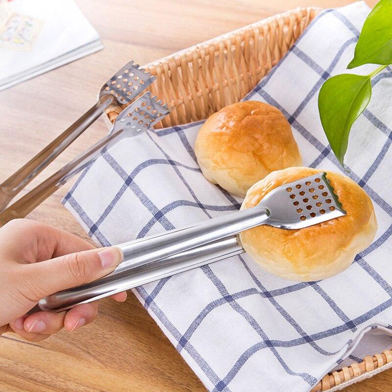 Kitchen Food Toong Tool Set Heat Bread Tong Stainless Steel Salad BBQ Cooking Food Serving Utensil Tongs Bead Clip