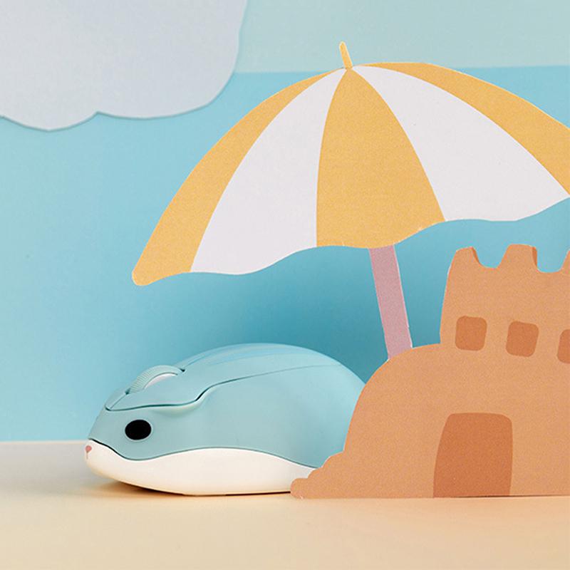 Hoạt Hình Dễ Thương Hamster Không Dây Chuột Quang Máy Tính Cổng USB Mini Chuột 1600DPI Chuột Hamster Thiết Kế Nhỏ Tay Chuột Cho Bé Gái Laptop