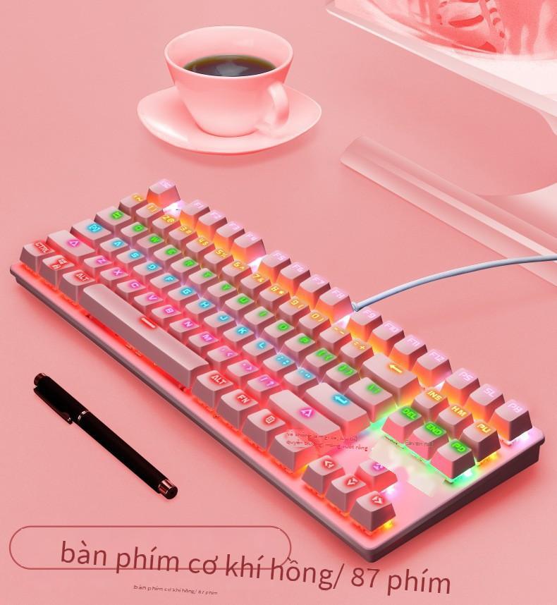 Phong Cách Mới Nhất Nguồn Thực Bàn Phím Cơ Punk 87 Phím Xanh Trục Trò Chơi Thể Thao Điện Tử Văn Phòng Máy Tính Xách Tay Bàn Phím Cơ