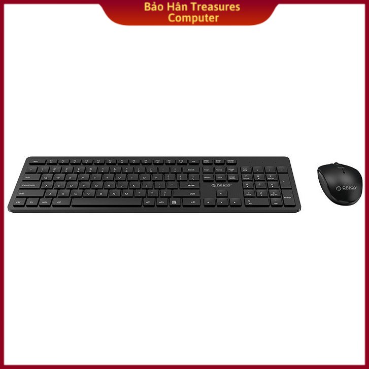 Bộ Bàn Phím Chuột Không Dây Orico WKM01-BK - Hàng Chính Hãng