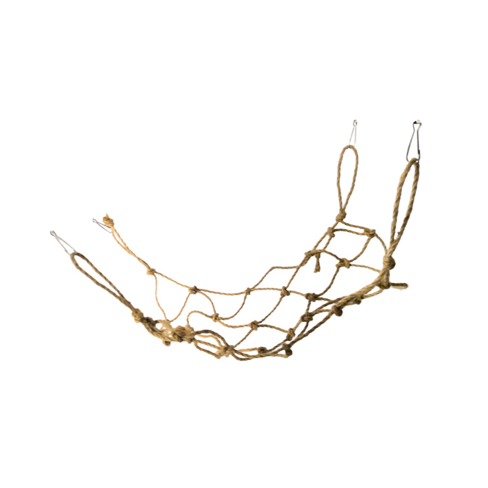 Bird Climbing Net Parrot Hanging Swing Rope Hamster Hammock for Parakeet, Canaries