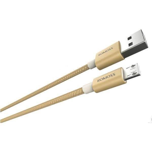 Cáp sạc nhanh micro USB bọc Nylon Romoss dài 1m - Hàng chính hãng