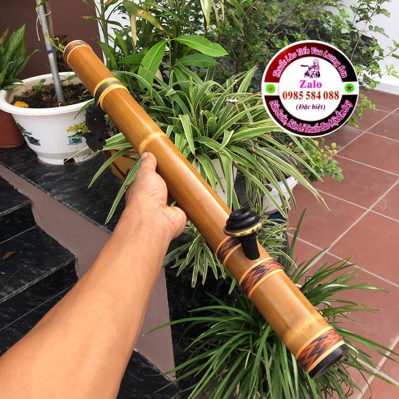 Điếu cày Thanh Hóa đan mây dài 65cm