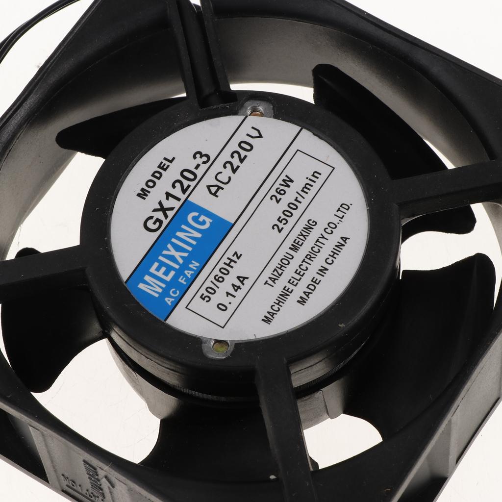 2Pcs Welding Fan 220V 50Hz 26W Miniature Cooling Fan Bare Wire No Interface Black