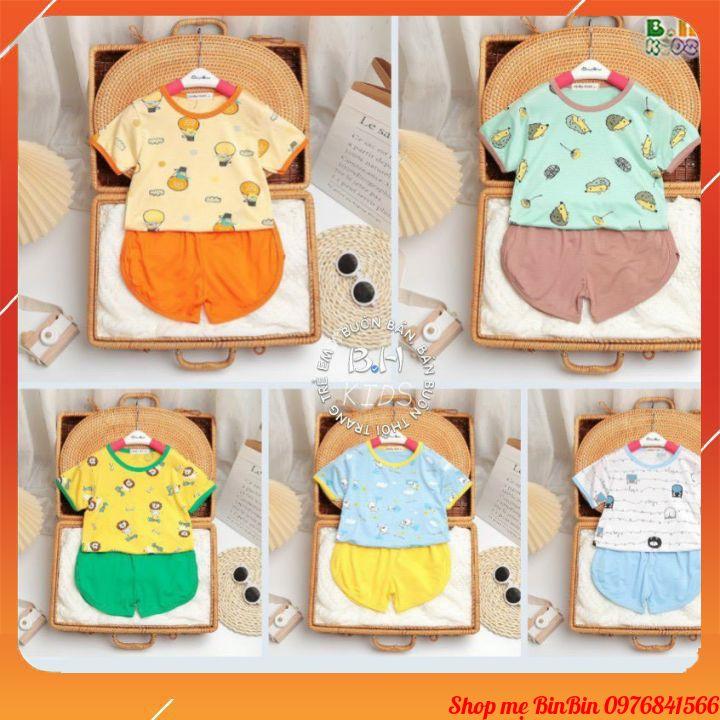 Bộ cộc tay Minky Mom họa tiết đáng yêu, chất liệu thun lạnh loại 1 mềm mịn, thoáng mát cho bé từ 7kg đến 20kg