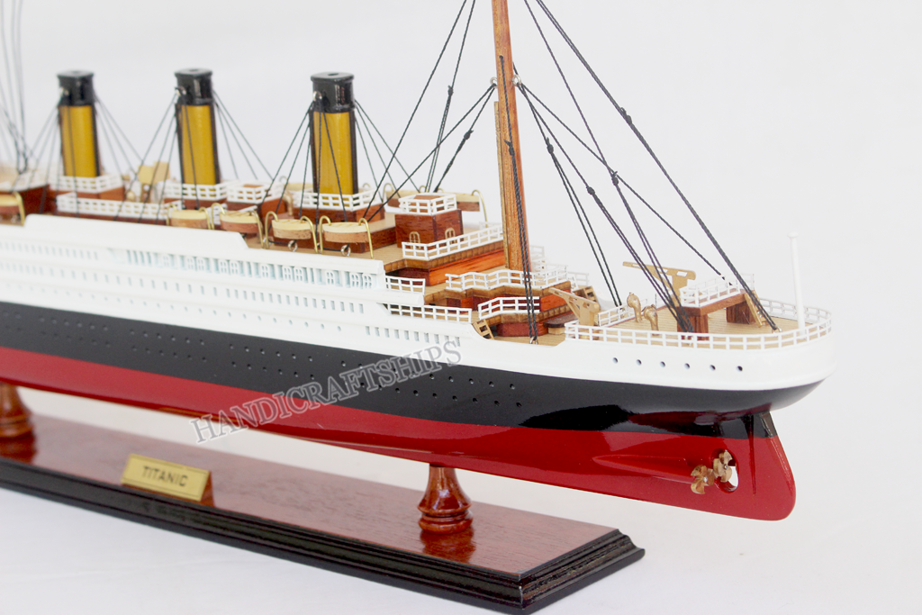 Mô hình tàu thuyền gỗ trang trí Titanic cao cấp (không điện, 60cm)