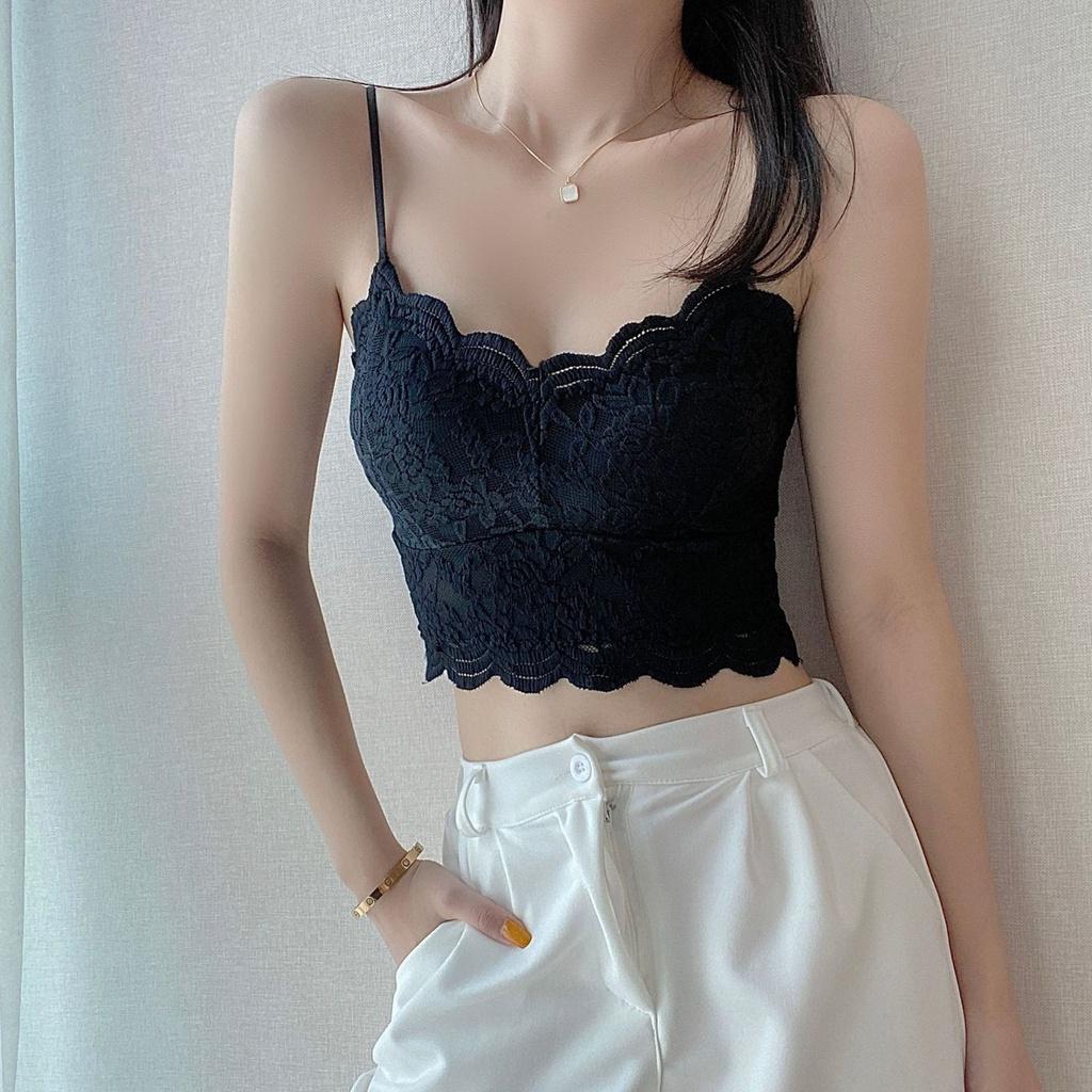 Áo bra ren áo lót nữ hai dây dáng ngắn siêu xinh nâng ngực kèm mút ngực Pasana0214