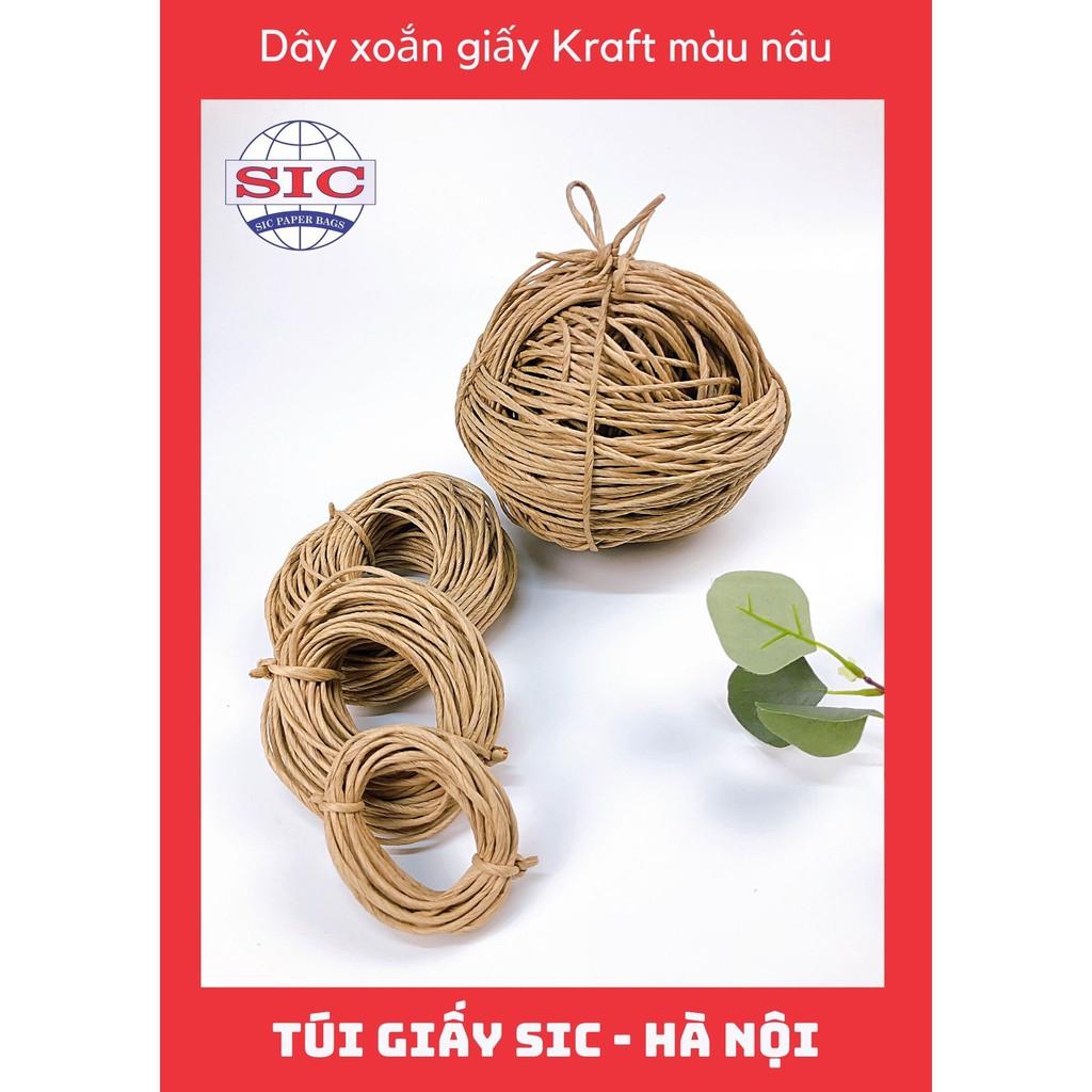 Dây giấy xoắn đường kính 3.5mm màu nâu Decor họa tiết văn phòng phẩm trang trí bưu thiếp thủ công mỹ nghệ