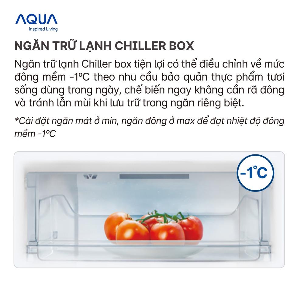 Tủ Lạnh Ngăn Đông Trên Aqua 211L Twin Inverter AQR-T238FA. - Ngăn đông mềm -1 độ C - Deo Fresh