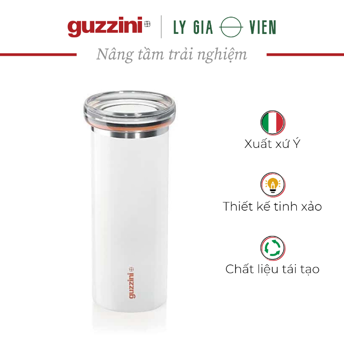 Ly Giữ Nhiệt Du Lịch Guzzini Energy Thermal Travel Mug 350ml - Giữ Nóng Được 12h Và Giữ Lạnh Thức Uống Tới 24h - Nắp Nhựa Chống Vỡ