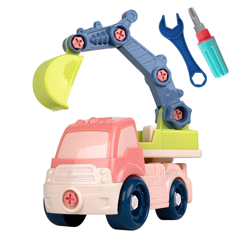 Bộ đồ chơi lắp ghép xe xúc KAVY nhiều màu sắc kích thích giác quan của bé, kích thước rất lớn, nhựa an toàn (kèm vít)