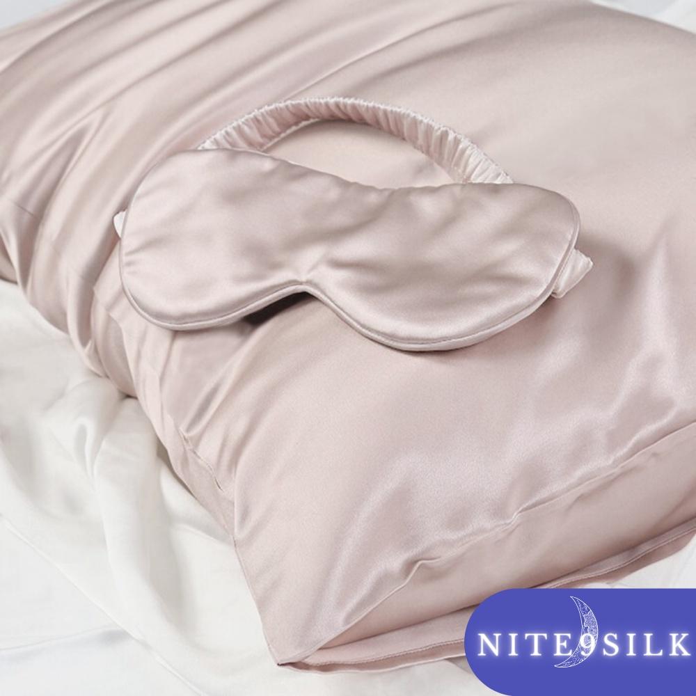 Chăn Ga Giường Lụa - Bộ Chăn Ga Gối Lụa Cao Cấp 5 Món - Màu Hồng Nude - Nite9 Silk