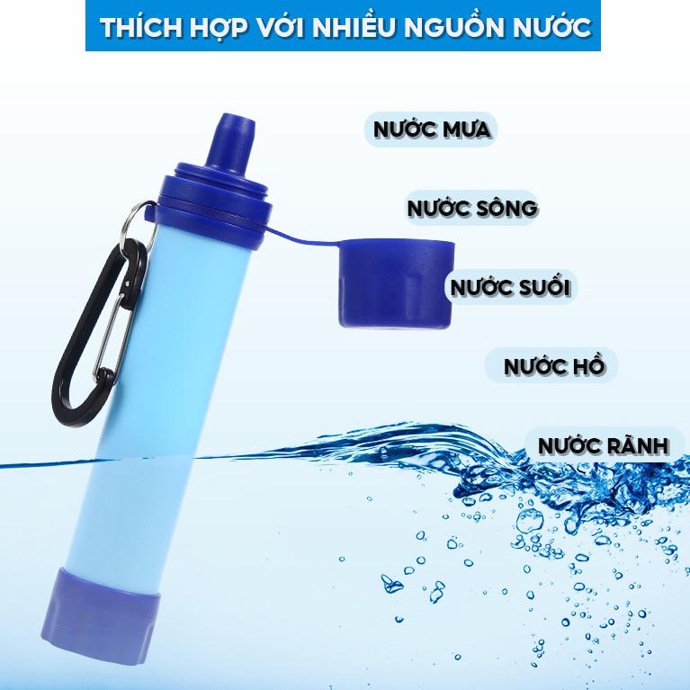 Bình Uống Nước Lọc Nước Dã Ngoại Sinh Tồn Lọc Sạch Nước Bẩn Có Thể Dùng Ngay Lập Tức Nhiều Màu Giá Tốt LY-061 LY-061