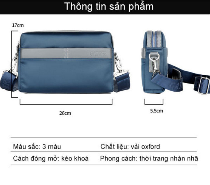 Túi nam đeo chéo đa năng GATOER cao cấp - Home and Garden