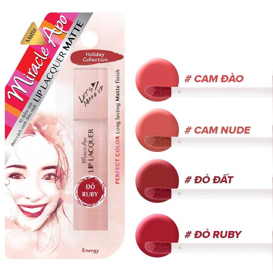 Son Kem Lì Miracle Apo Lip Lacquer Matte Holiday Collection (3ml)