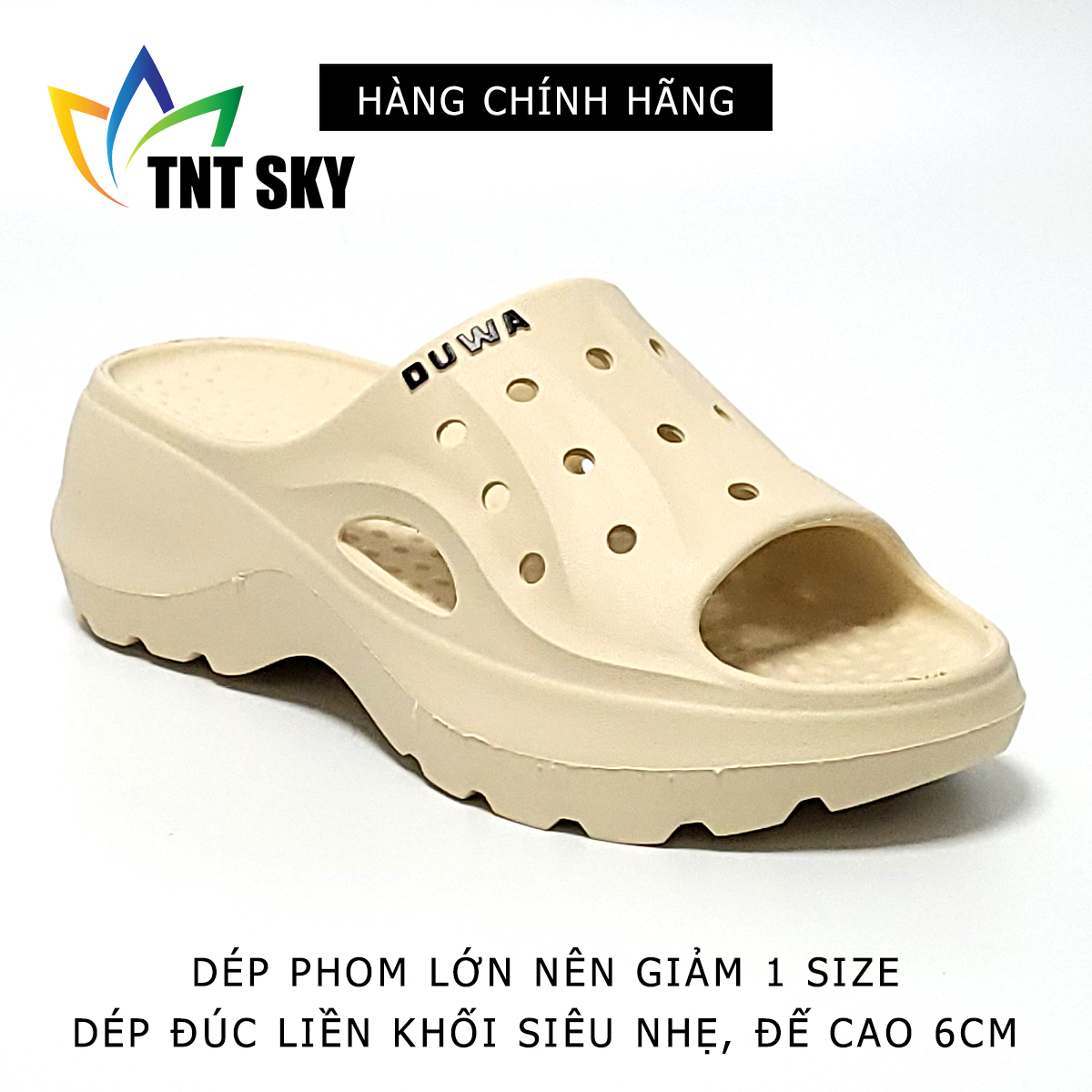 Dép Nữ Quai Ngang Siêu Nhẹ Đế Cao 6CM - Hàng Chính Hãng - TK428