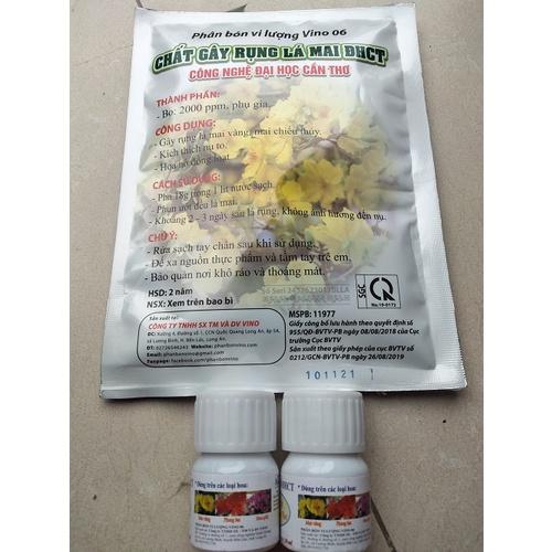 Combo dành cho hoa mai ĐHCT ( 1 gói rụng lá 180g+ 2 chai chống rụng cánh hoa 20ml)