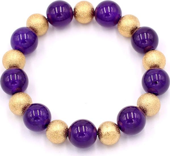 Vòng chuỗi đeo tay - thạch anh tím 12 ly VTAIHVM1 - hợp mệnh Hỏa, mệnh Thổ