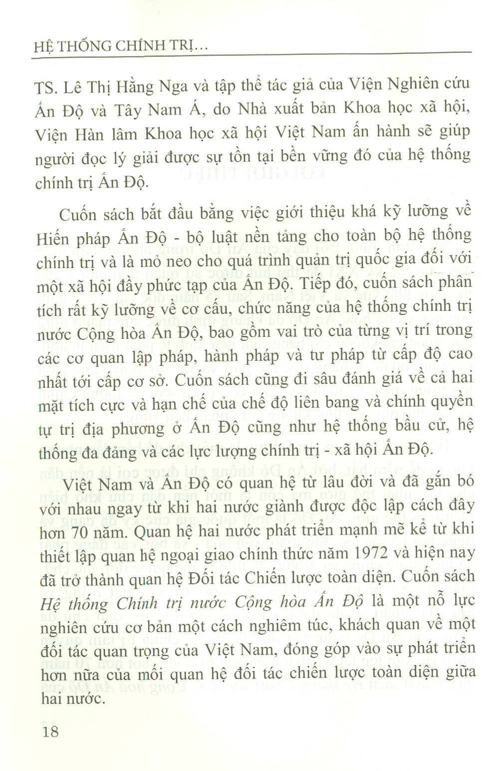 Hệ Thống Chính Trị Nước Cộng Hòa Ấn Độ